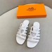 Hermes Camelia Slide Sandals In White Calfskin Hermes Camelia Slide Sandals In White Calfskin