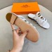 Hermes Camelia Slide Sandals In White Calfskin Hermes Camelia Slide Sandals In White Calfskin
