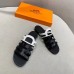 Hermes Camelia Slide Sandals In Black/White Calfskin Hermes Camelia Slide Sandals In Black/White Calfskin