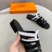 Hermes Camelia Slide Sandals In Black/White Calfskin Hermes Camelia Slide Sandals In Black/White Calfskin