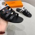 Hermes Camelia Slide Sandals In Black/White Calfskin Hermes Camelia Slide Sandals In Black/White Calfskin