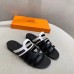 Hermes Camelia Slide Sandals In Black/White Calfskin Hermes Camelia Slide Sandals In Black/White Calfskin