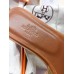 Hermes Oran Slide Sandals In Brown Leather With Stitched Hermes Oran Slide Sandals In Brown Leather With Stitched