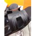Hermes Oran Slide Sandals In Black Leather With Stitched Hermes Oran Slide Sandals In Black Leather With Stitched