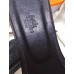 Hermes Oran Slide Sandals In Black Leather With Stitched Hermes Oran Slide Sandals In Black Leather With Stitched