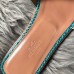 Hermes Oran Slide Sandals In Blue Paon Shiny Niloticus Crocodile Skin