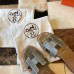 Hermes Oran Slide Sandals In Grey Shiny Niloticus Crocodile Skin Hermes Oran Slide Sandals In Grey Shiny Niloticus Crocodile Skin
