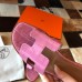 Hermes Oran Slide Sandals In Rose Sakura Shiny Niloticus Crocodile Skin