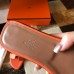 Hermes Oran Slide Sandals In Orange Ostrich Leather Hermes Oran Slide Sandals In Orange Ostrich Leather