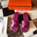 Hermes Oran Slide Sandals In Anemone Epsom Calfskin Hermes Oran Slide Sandals In Anemone Epsom Calfskin