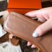 Hermes Oran Slide Sandals In Brown Epsom Calfskin Hermes Oran Slide Sandals In Brown Epsom Calfskin