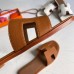 Hermes Oran Slide Sandals In Gold Epsom Calfskin Hermes Oran Slide Sandals In Gold Epsom Calfskin