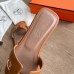 Hermes Oran Slide Sandals In Gold Epsom Calfskin Hermes Oran Slide Sandals In Gold Epsom Calfskin