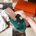 Hermes Oran Slide Sandals In Malachite Epsom Calfskin Hermes Oran Slide Sandals In Malachite Epsom Calfskin