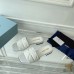 Prada Women's Slides Sandals In White Nappa Leather Prada Women's Slides Sandals In White Nappa Leather