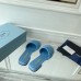 Prada Women's Slides Sandals In Light Blue Nappa Leather Prada Women's Slides Sandals In Light Blue Nappa Leather