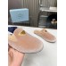 Prada Women's Slippers in Nude Velvet Prada Women's Slippers in Nude Velvet