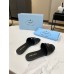 Prada Women's Slides in Black Smooth Leather