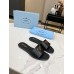 Prada Women's Slides in Black Smooth Leather