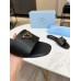 Prada Women's Slides in Black Smooth Leather