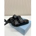 Prada Women's Strap Slides Sandals in Black Calfskin Prada Women's Strap Slides Sandals in Black Calfskin