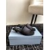 Prada Heeled Slides 35mm in Black Satin