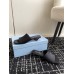 Prada Heeled Slides 35mm in Black Satin