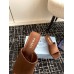 Prada Heeled Slides 35mm in Tobacco Satin
