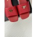 Prada Women's Slides in Red Saffiano Leather Prada Women's Slides in Red Saffiano Leather