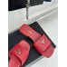 Prada Women's Slides in Red Saffiano Leather Prada Women's Slides in Red Saffiano Leather