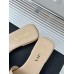 Prada Women's Slides in Beige Saffiano Leather