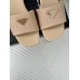 Prada Women's Slides in Beige Saffiano Leather
