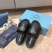 Prada Black Leather Slides with Printed Triangle Logo Prada Black Leather Slides with Printed Triangle Logo