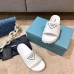 Prada White Leather Slides with Printed Triangle Logo Prada White Leather Slides with Printed Triangle Logo