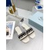 Prada Women's Embroidered Fabric Slides