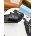 Prada Women's Slides In Black Quilted Nappa Leather Prada Women's Slides In Black Quilted Nappa Leather