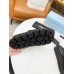 Prada Women's Slides In Black Quilted Nappa Leather Prada Women's Slides In Black Quilted Nappa Leather