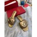 Valentino Atelier Shoes 03 Rose Edition Slides Sandals Gold Valentino Atelier Shoes 03 Rose Edition Slides Sandals Gold