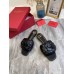 Valentino Atelier Shoes 03 Rose Edition Slides Sandals Black Valentino Atelier Shoes 03 Rose Edition Slides Sandals Black