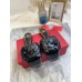 Valentino Atelier Shoes 03 Rose Edition Slides Sandals Black Valentino Atelier Shoes 03 Rose Edition Slides Sandals Black