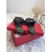 Valentino Atelier Shoes 03 Rose Edition Slides Sandals Black Valentino Atelier Shoes 03 Rose Edition Slides Sandals Black