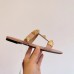 Valentino Roman Stud Flat Slides In Rose Cannelle Calfskin