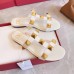 Valentino Roman Stud Flat Slides In White Calfskin Valentino Roman Stud Flat Slides In White Calfskin