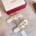 Valentino Roman Stud Flat Slides In White Calfskin Valentino Roman Stud Flat Slides In White Calfskin