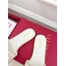 Valentino VLogo Cut-out Slide Sandals in White Leather Valentino VLogo Cut-out Slide Sandals in White Leather
