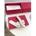 Valentino VLogo Cut-out Slide Sandals in White Leather Valentino VLogo Cut-out Slide Sandals in White Leather