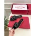 Valentino VLogo Cut-out Slide Sandals in Black Leather Valentino VLogo Cut-out Slide Sandals in Black Leather