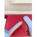 Valentino VLogo Cut-out Slide Sandals in Blue Leather Valentino VLogo Cut-out Slide Sandals in Blue Leather