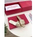 Valentino VLogo Cut-out Slide Sandals in Gold Metallic Leather