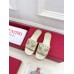 Valentino VLogo Cut-out Slide Sandals in Gold Metallic Leather
